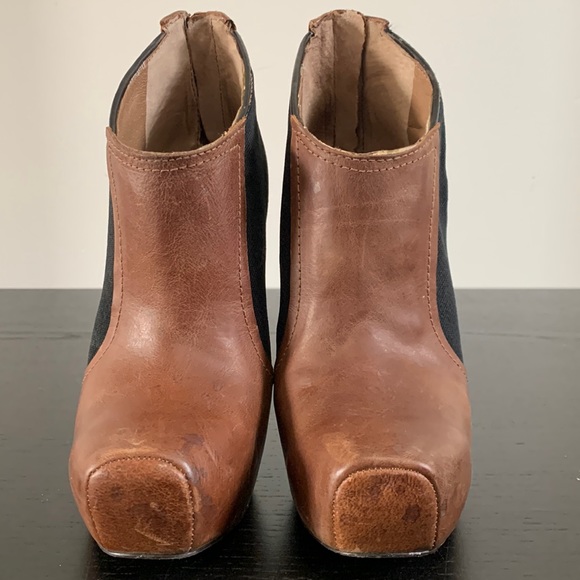 JESSICA SIMPSON distressed leather ankle bootie - Picture 2 of 16